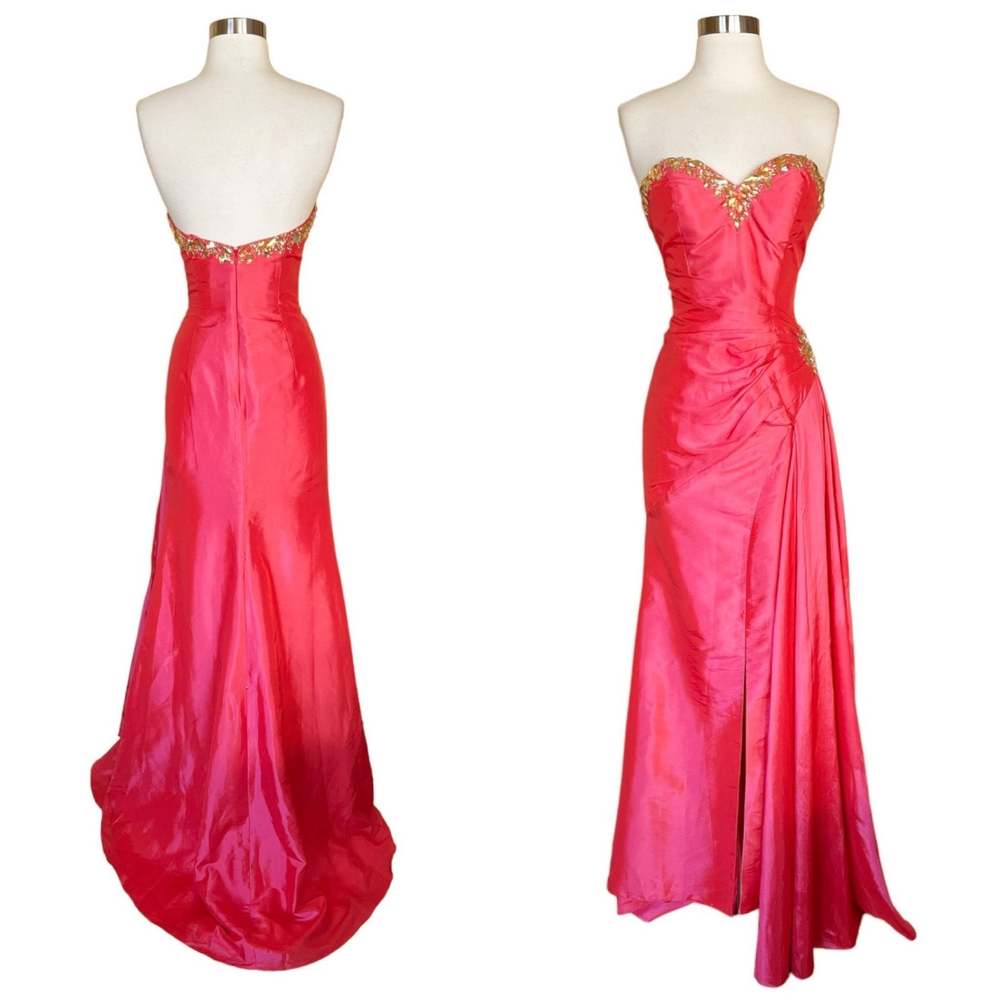 Elegant Strapless Pink Prom Dress